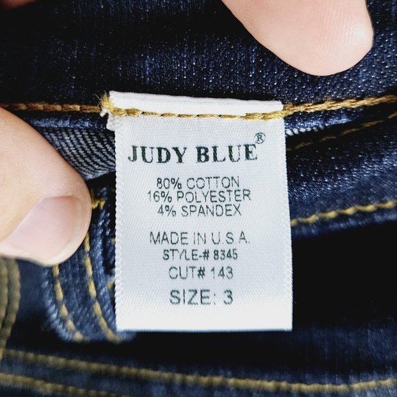 JUDY BLUE | high waist flare leg bell bottom exposed button fly stretch jeans - Picture 7 of 8